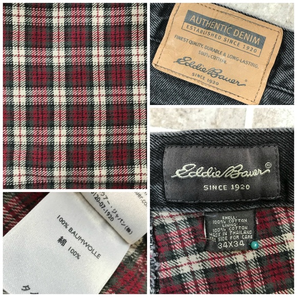 # Eddie Bauer Fleece Jeans Sz 34x34 - Picture 2 of 8